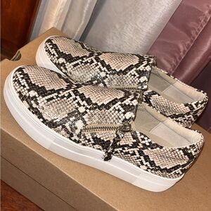 Steve Madden Snakeskin Pattern Slip-On Sneakers